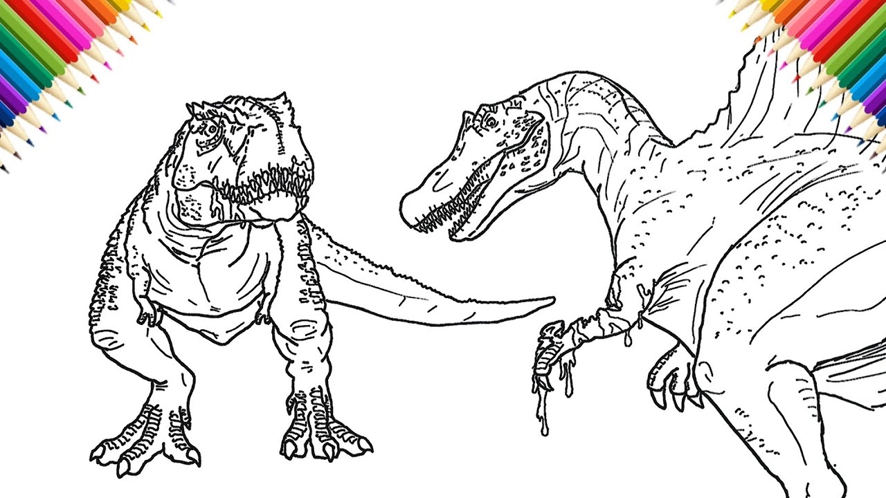 Spinosaurus Versus T Rex Coloring Page Infoupdate Spinosaurus Versus T Rex Coloring Page Infoupdate