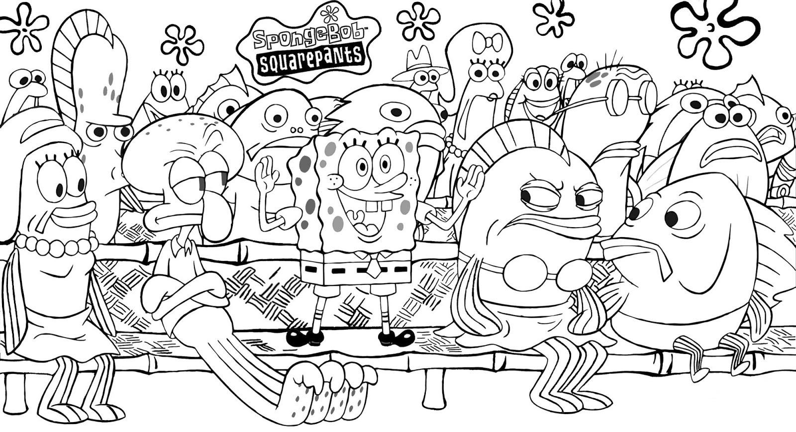 Spongebob Printable Coloring Pages BubaKids Spongebob Printable Coloring Pages BubaKids