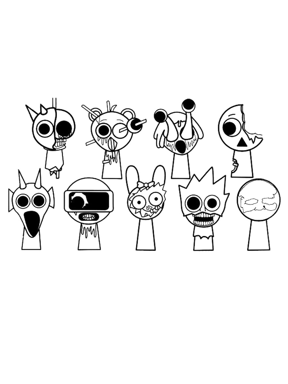 Sprunki Coloring Page Sprunki Coloring Page