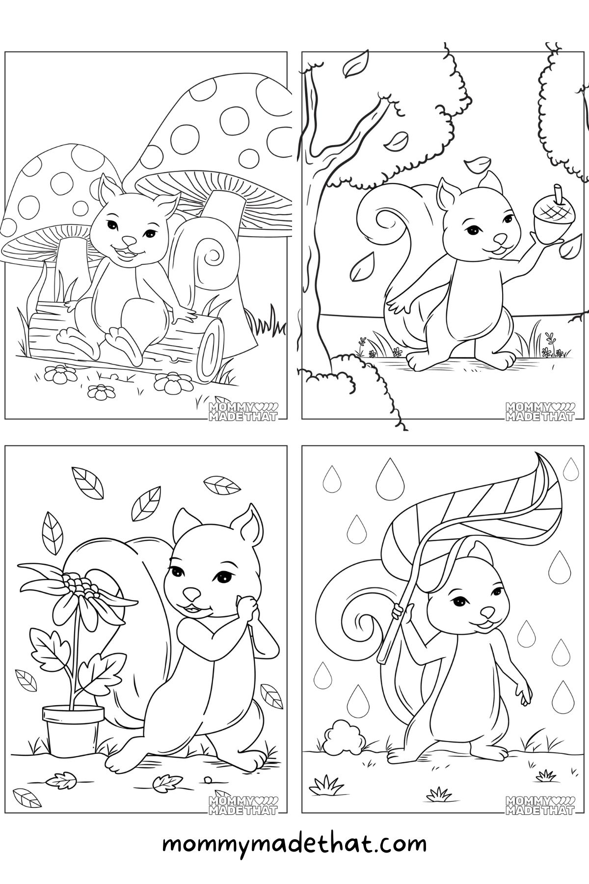 Squirrel Coloring Pages Squirrel Coloring Pages
