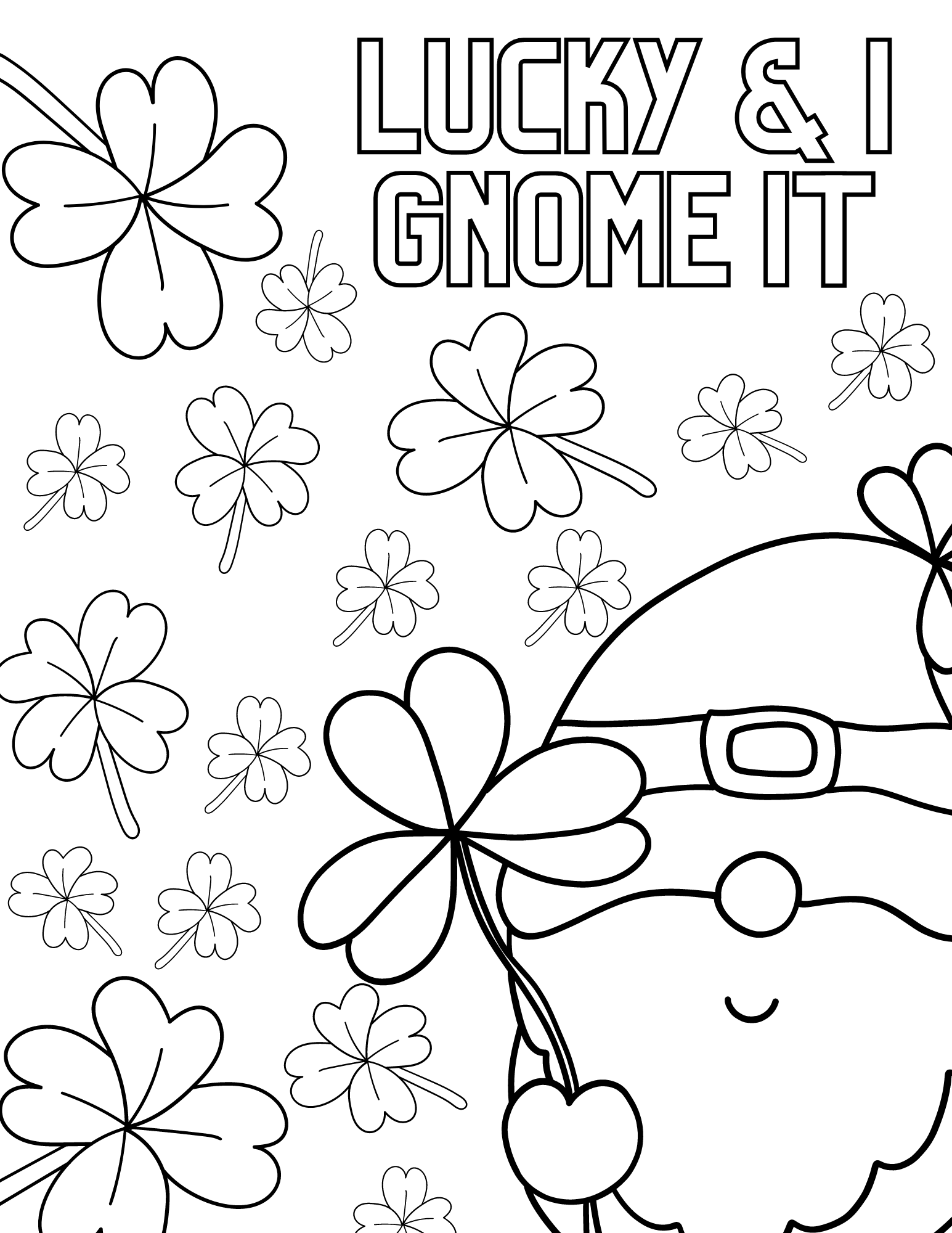St Patrick s Day Gnomes Coloring Pages Two Kids And A Coupon St Patrick s Day Gnomes Coloring Pages Two Kids And A Coupon