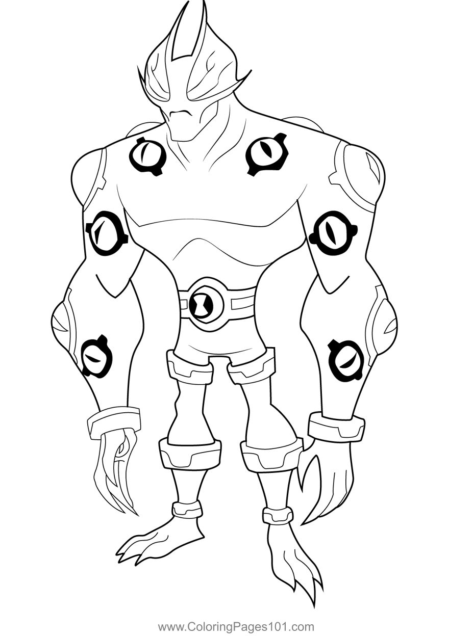 Standing Alien Coloring Page For Kids Free Ben 10 Printable Coloring Standing Alien Coloring Page For Kids Free Ben 10 Printable Coloring