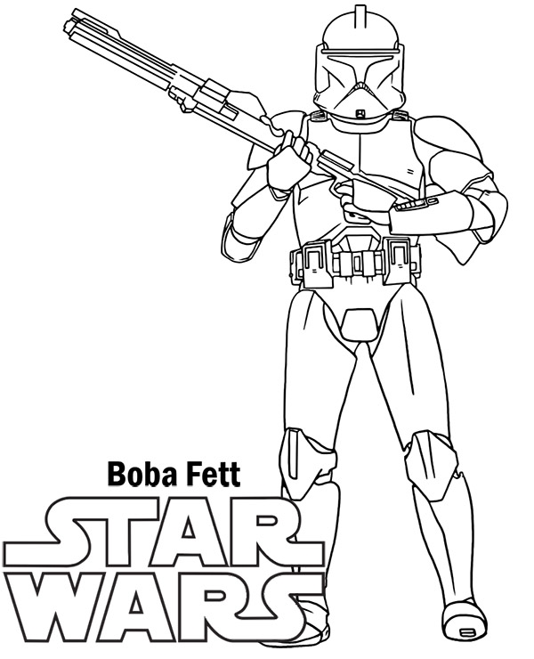 Star Wars Coloring Sheet With Boba Fett Star Wars Coloring Sheet With Boba Fett