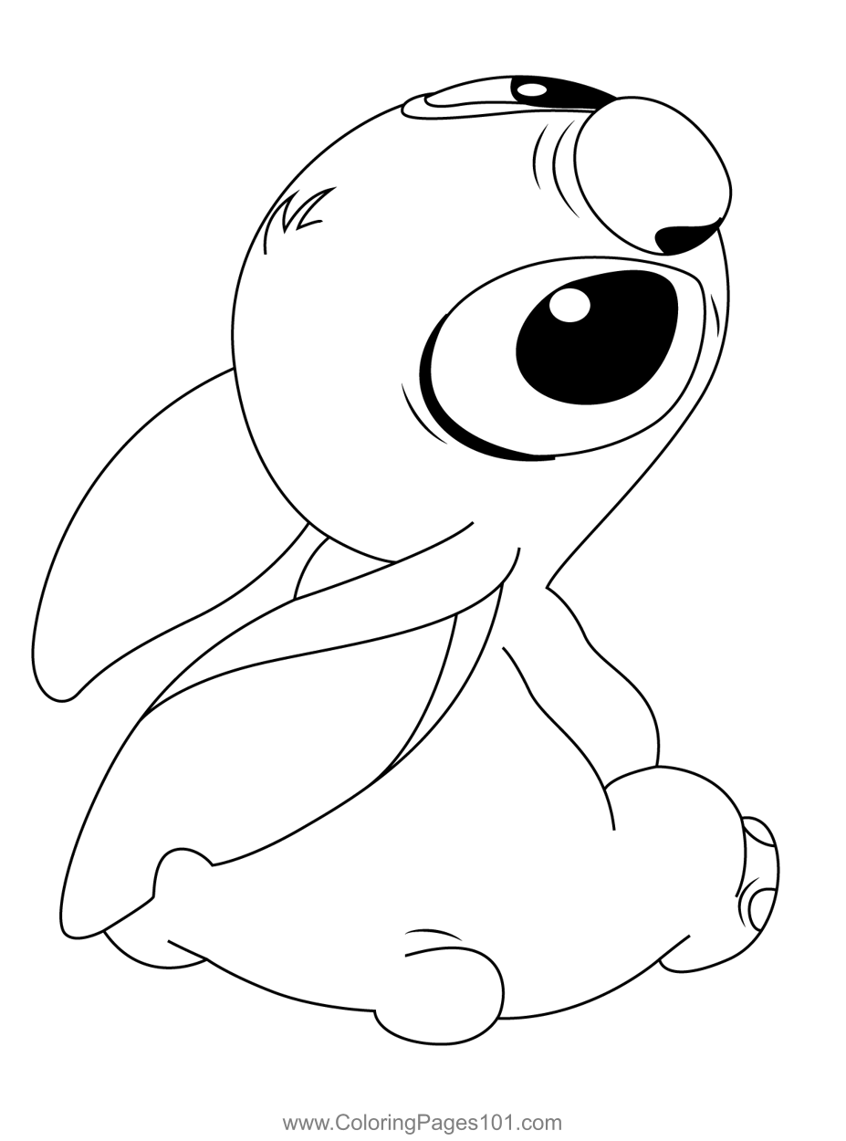 Stitch Back Side Coloring Page For Kids Free Lilo Stitch Printable 