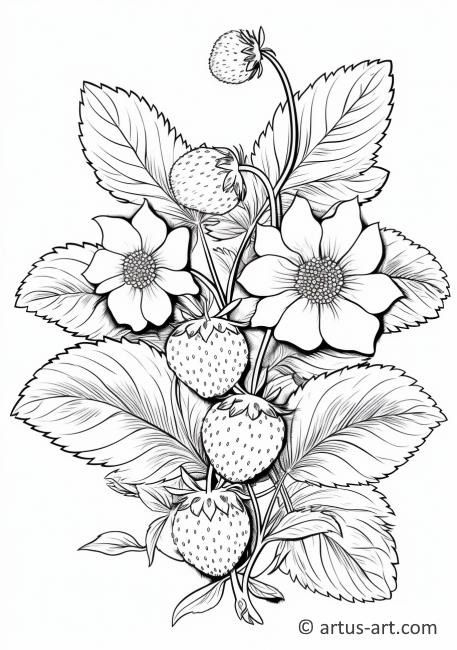 Strawberry Plant Coloring Page Strawberry Plant Coloring Page