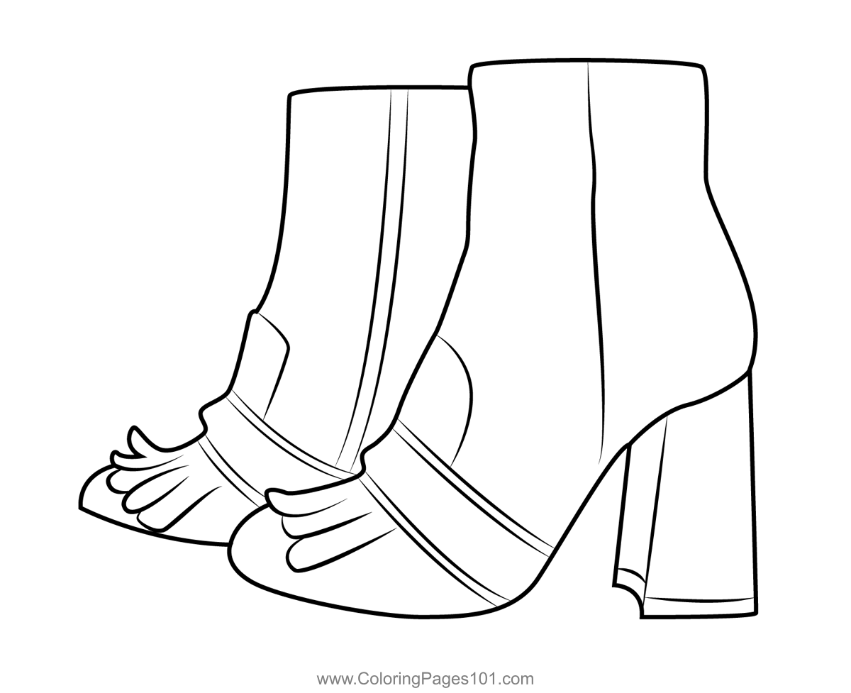 shoe coloring page shoe coloring page