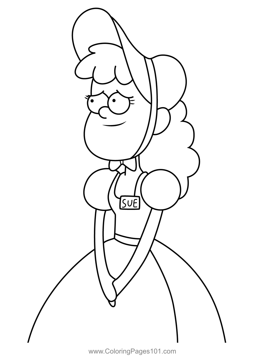 Sue Gravity Falls Coloring Page For Kids Free Gravity Falls Printable Sue Gravity Falls Coloring Page For Kids Free Gravity Falls Printable