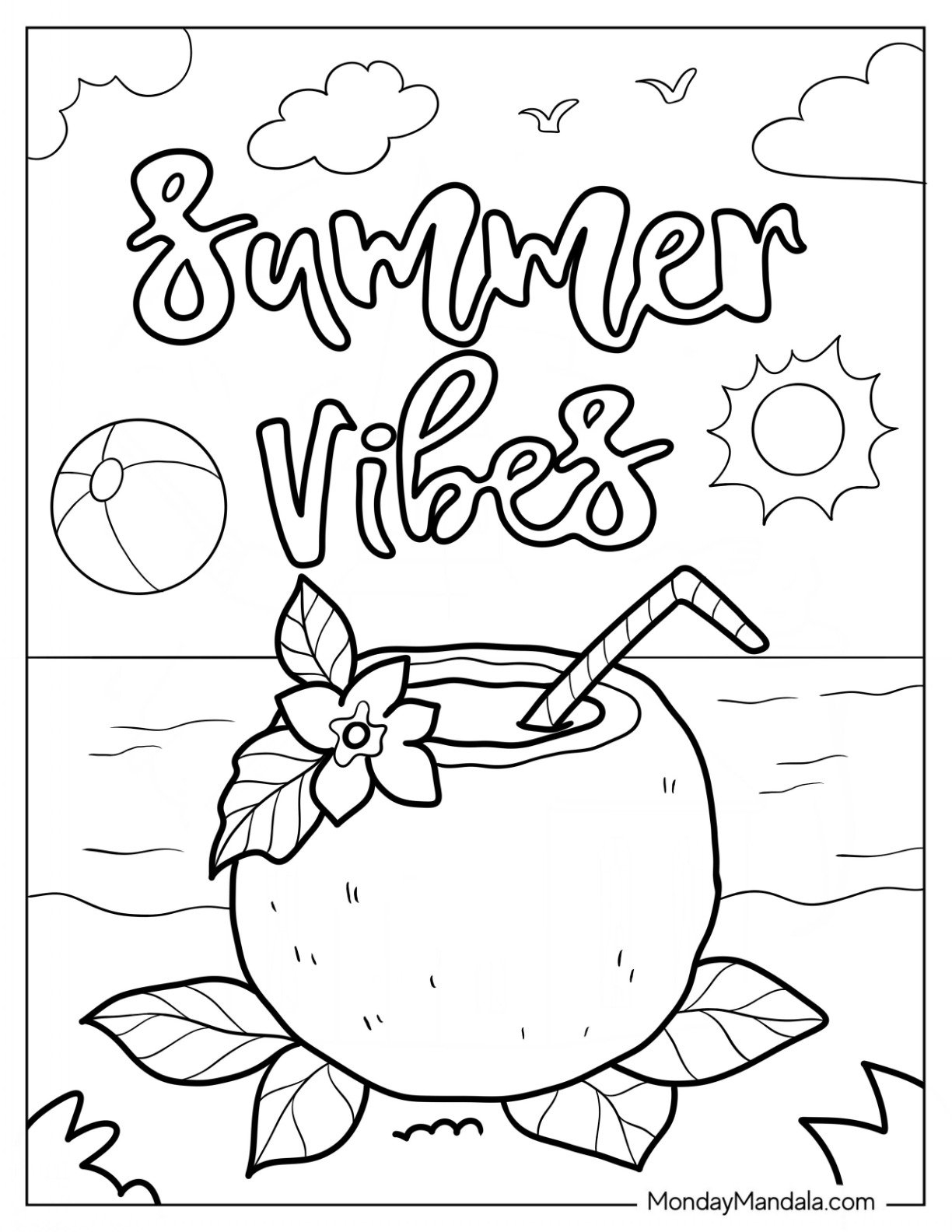 free summer coloring pages printable free summer coloring pages printable