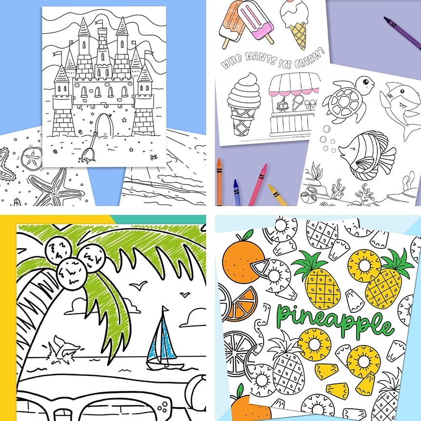 Summertime Coloring Pages 2025