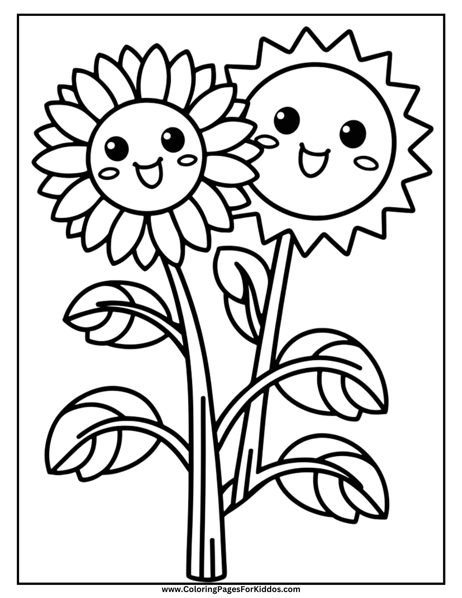 sunflower coloring pages sunflower coloring pages