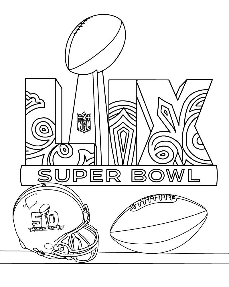 Super Bowl 2025 Fan Coloring Page