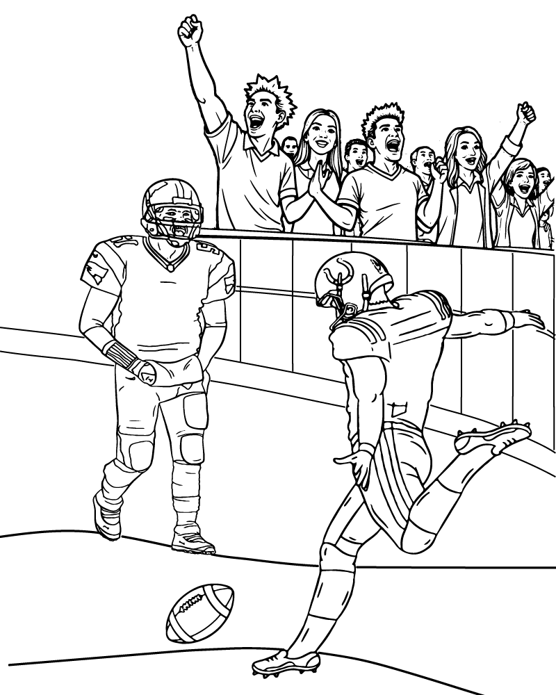 Super Bowl 2025 Fan Coloring Page