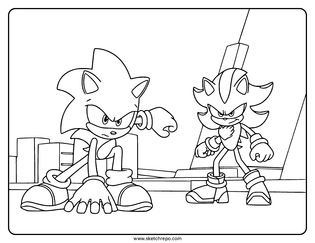 Super Shadow Coloring Page Sketch Repo Super Shadow Coloring Page Sketch Repo