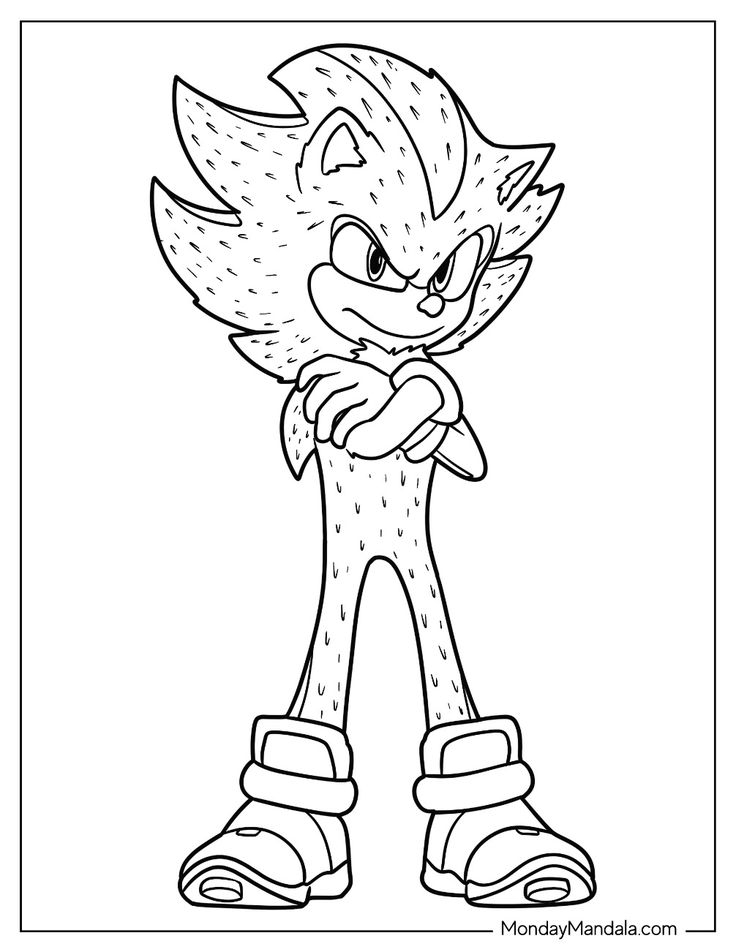 Super Sonic Hedgehog Coloring Pages 2025 