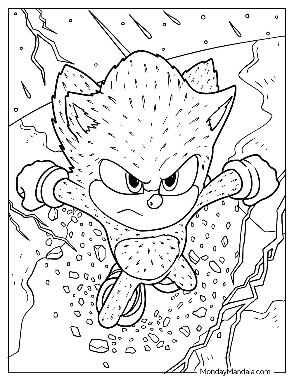 super sonic the hedgehog coloring pages