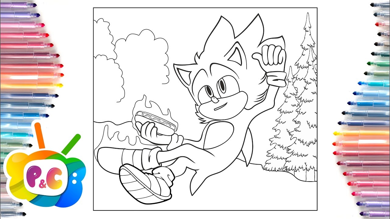 Super Sonic Hedgehog Coloring Pages 2025 