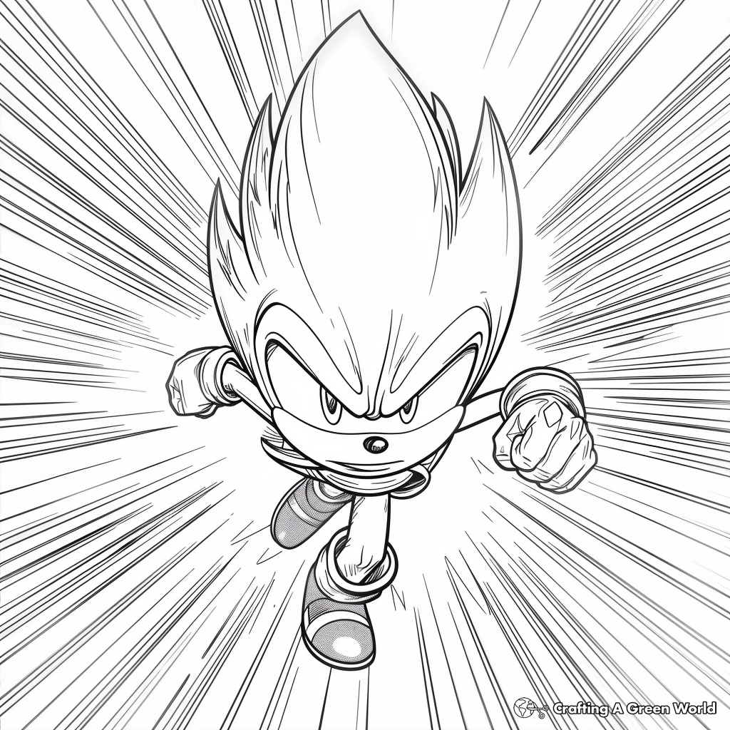 Super Sonic Hedgehog Coloring Pages