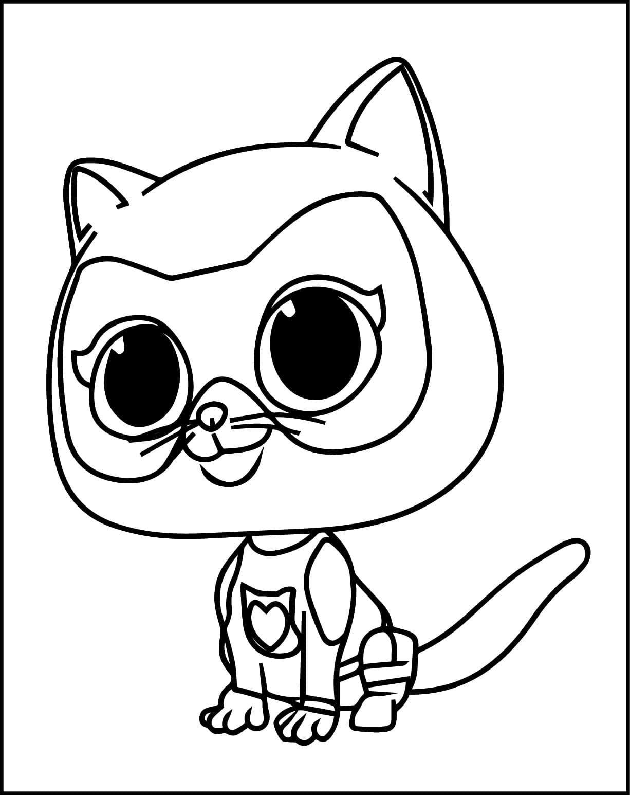 SuperKitties Coloring Pages ColoringLib SuperKitties Coloring Pages ColoringLib