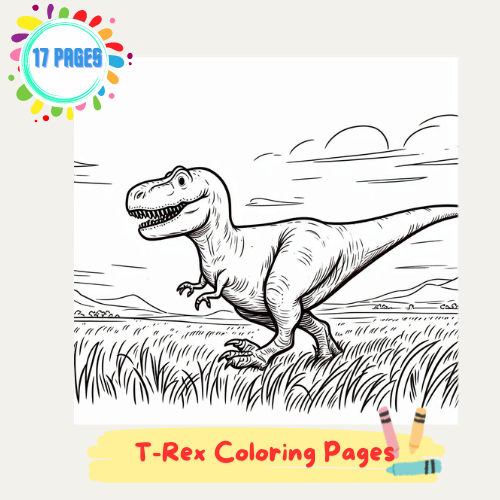 T Rex Coloring Pages 17 Free PDF Printables KDCcoloring