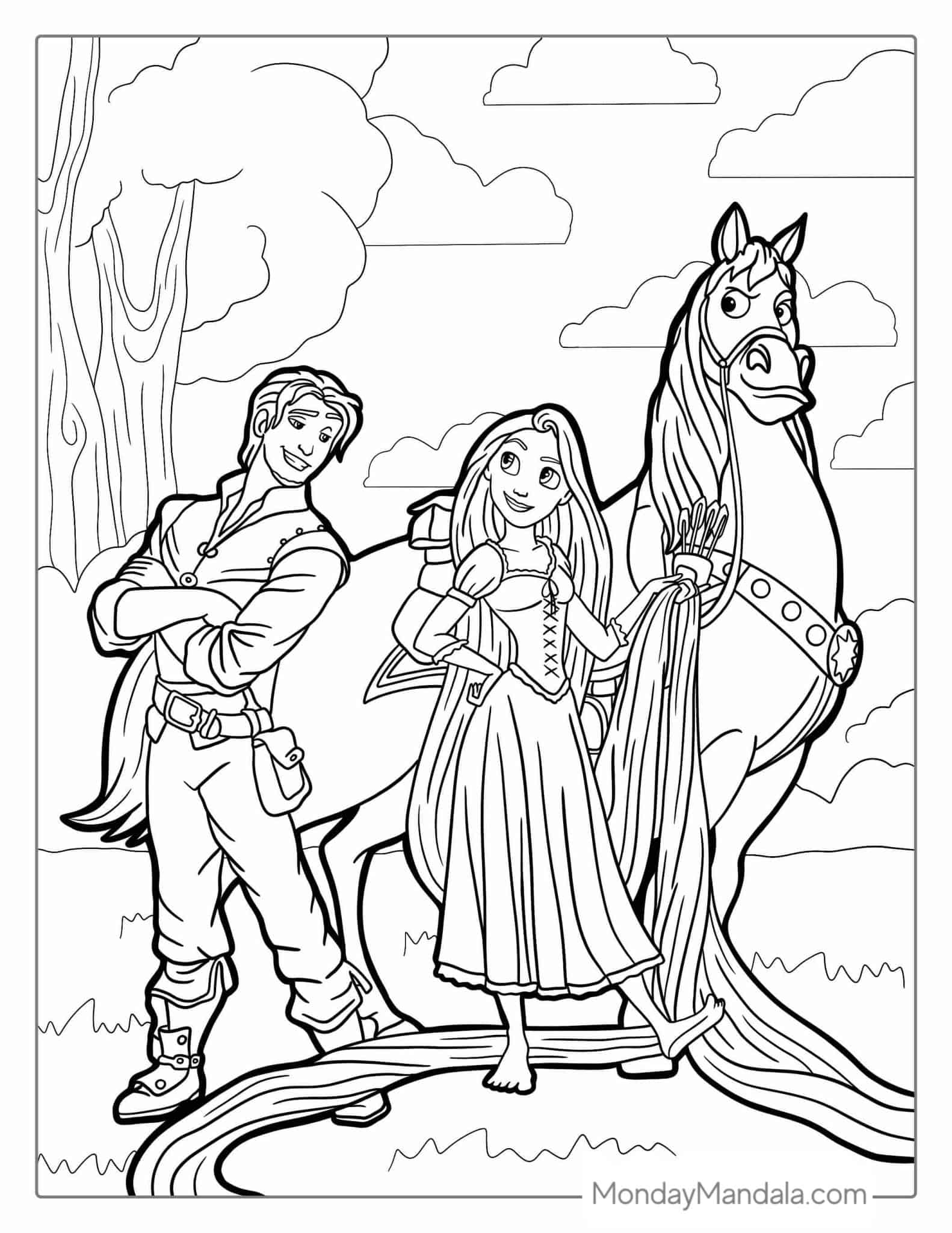 Tangled Coloring Pages