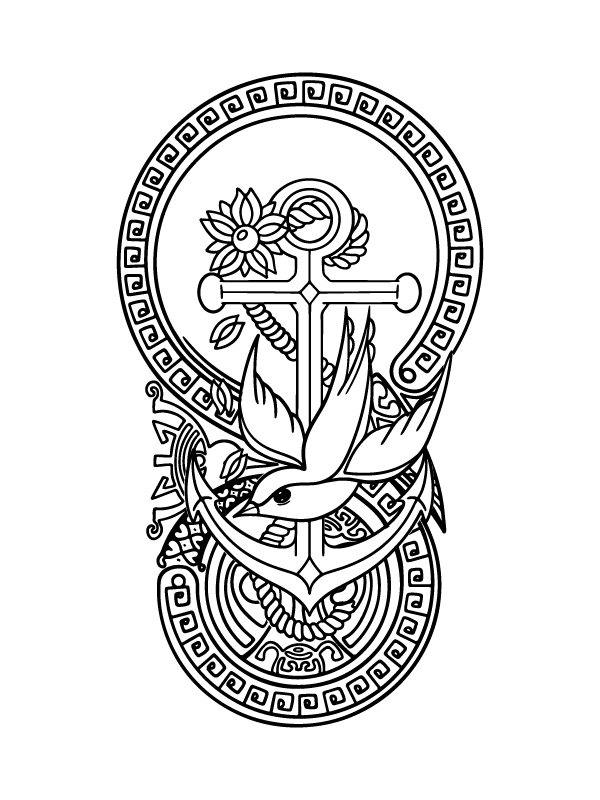Tattoo Coloring Pages 08 Tattoo Coloring Pages 08