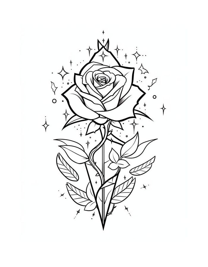 Tattoo Coloring Pages Free Printable PDF