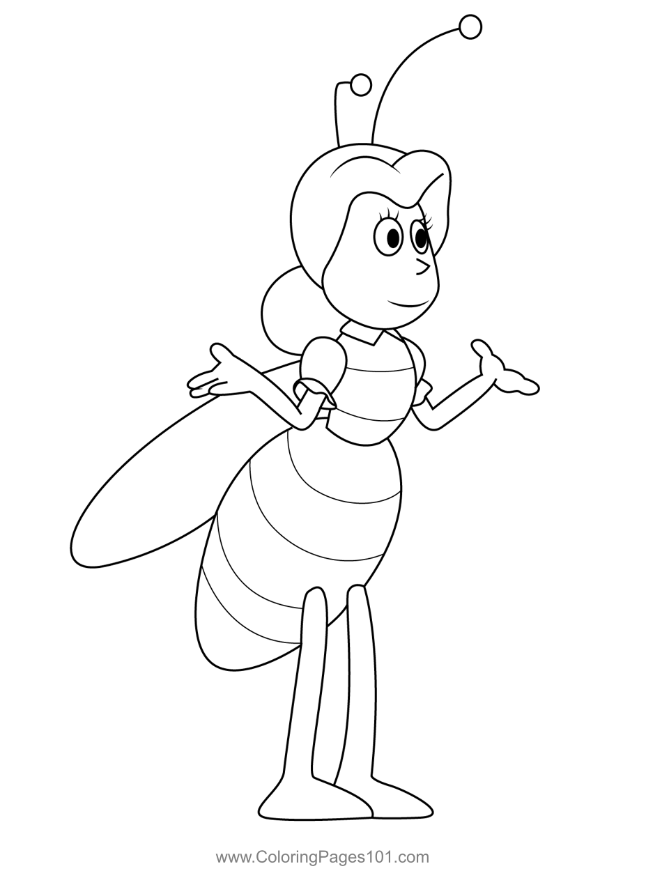 The Bee Coloring Page For Kids Free Maya The Bee Printable Coloring The Bee Coloring Page For Kids Free Maya The Bee Printable Coloring