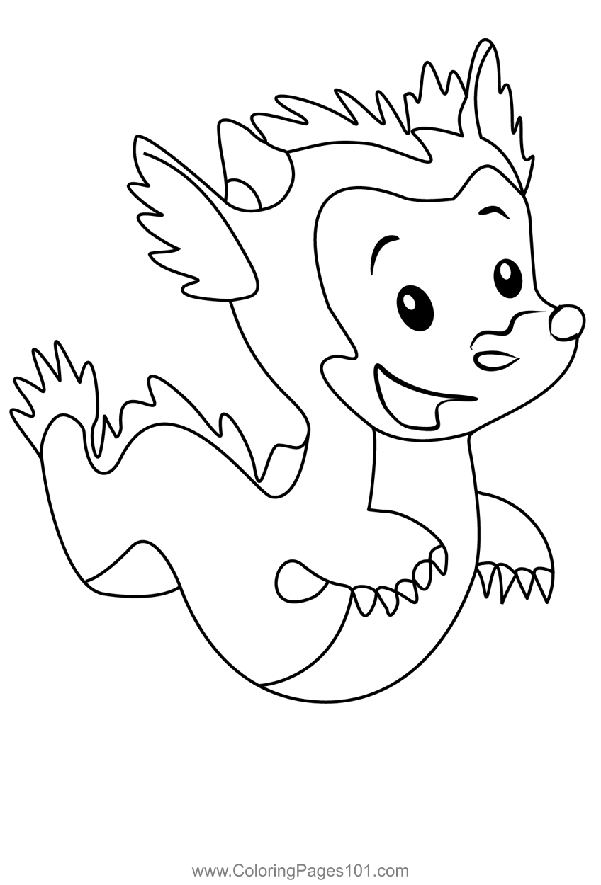 The Dragon Puppy From Bubble Guppies Coloring Page For Kids Free The Dragon Puppy From Bubble Guppies Coloring Page For Kids Free