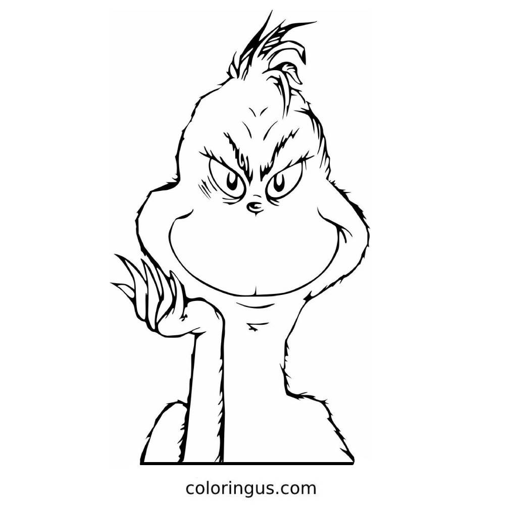 The Grinch Coloring Pages Free Printable PDF