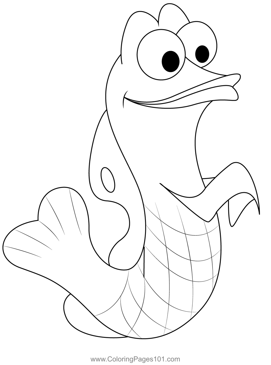 The Gurgle Coloring Page For Kids Free Finding Nemo Printable 