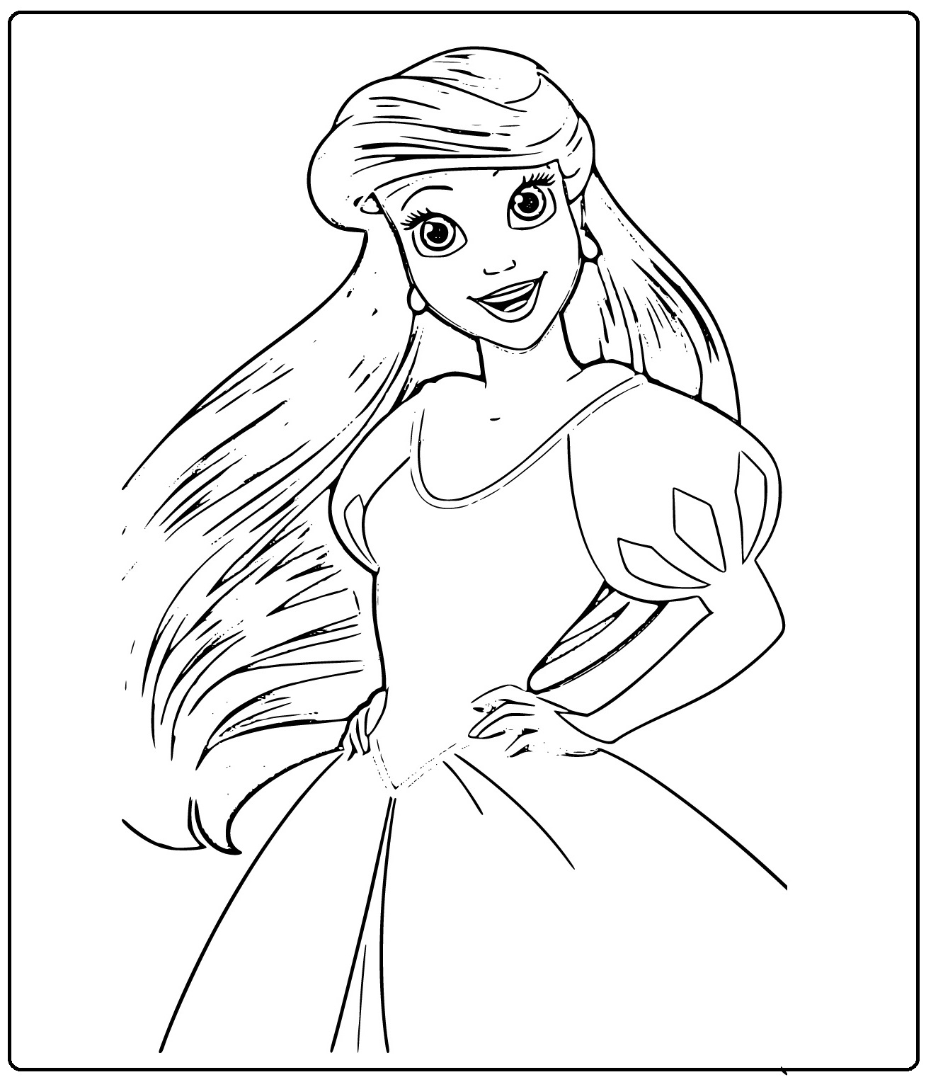 ariel coloring page