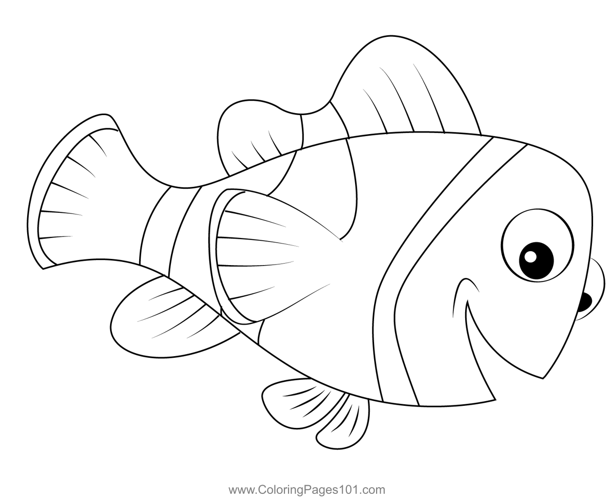 The Marlin Coloring Page For Kids Free Finding Nemo Printable 