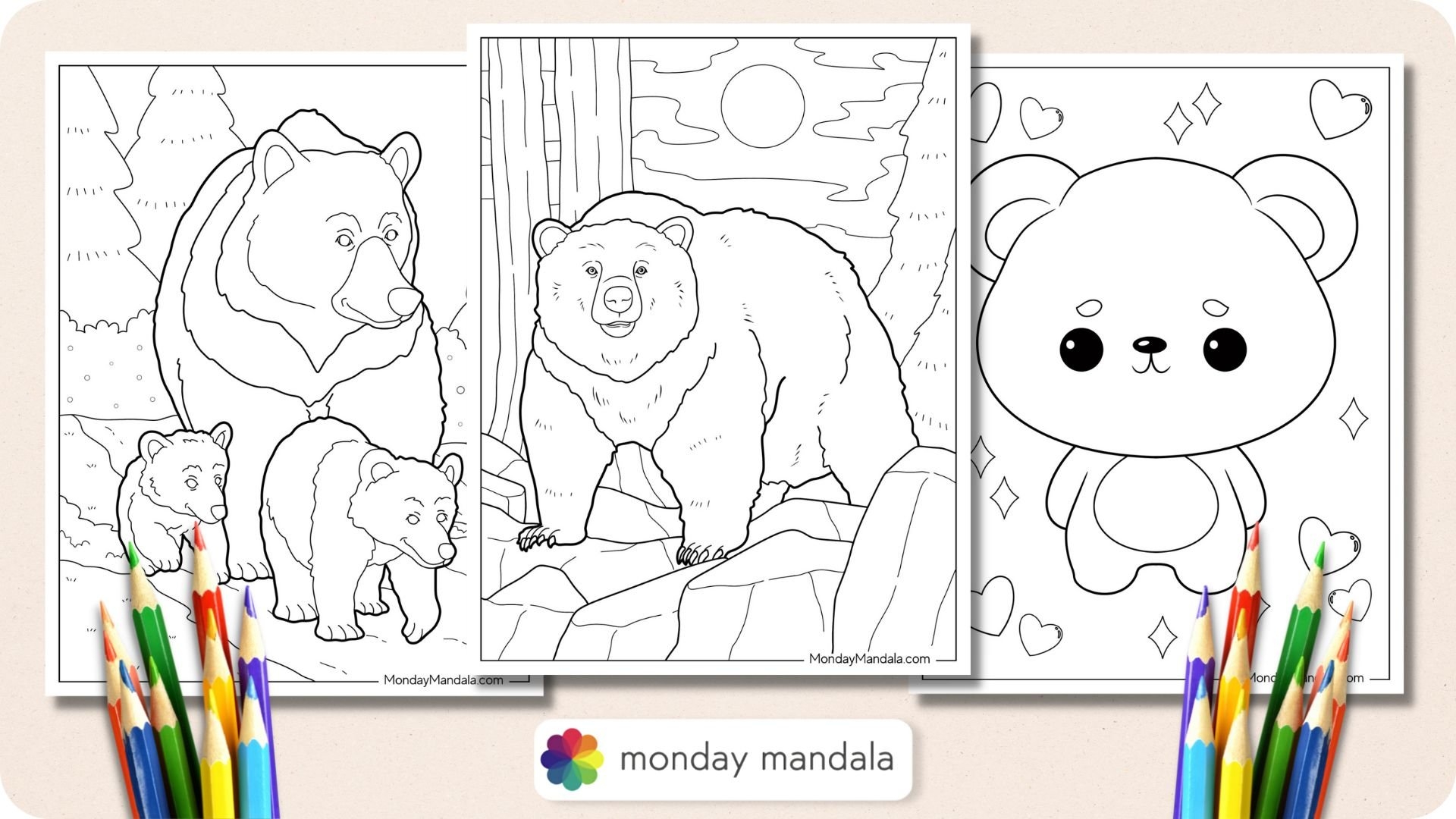 Three Bears Coloring Pages 2025 Three Bears Coloring Pages 2025