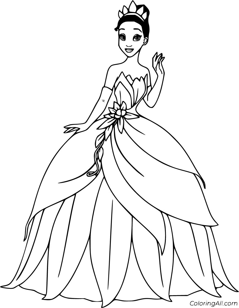 Tiana Coloring Pages Disney Princess Coloring Pages Disney Princess