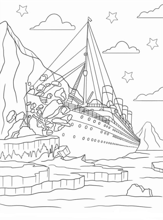 Titanic Coloring Pages Titanic Coloring Pages