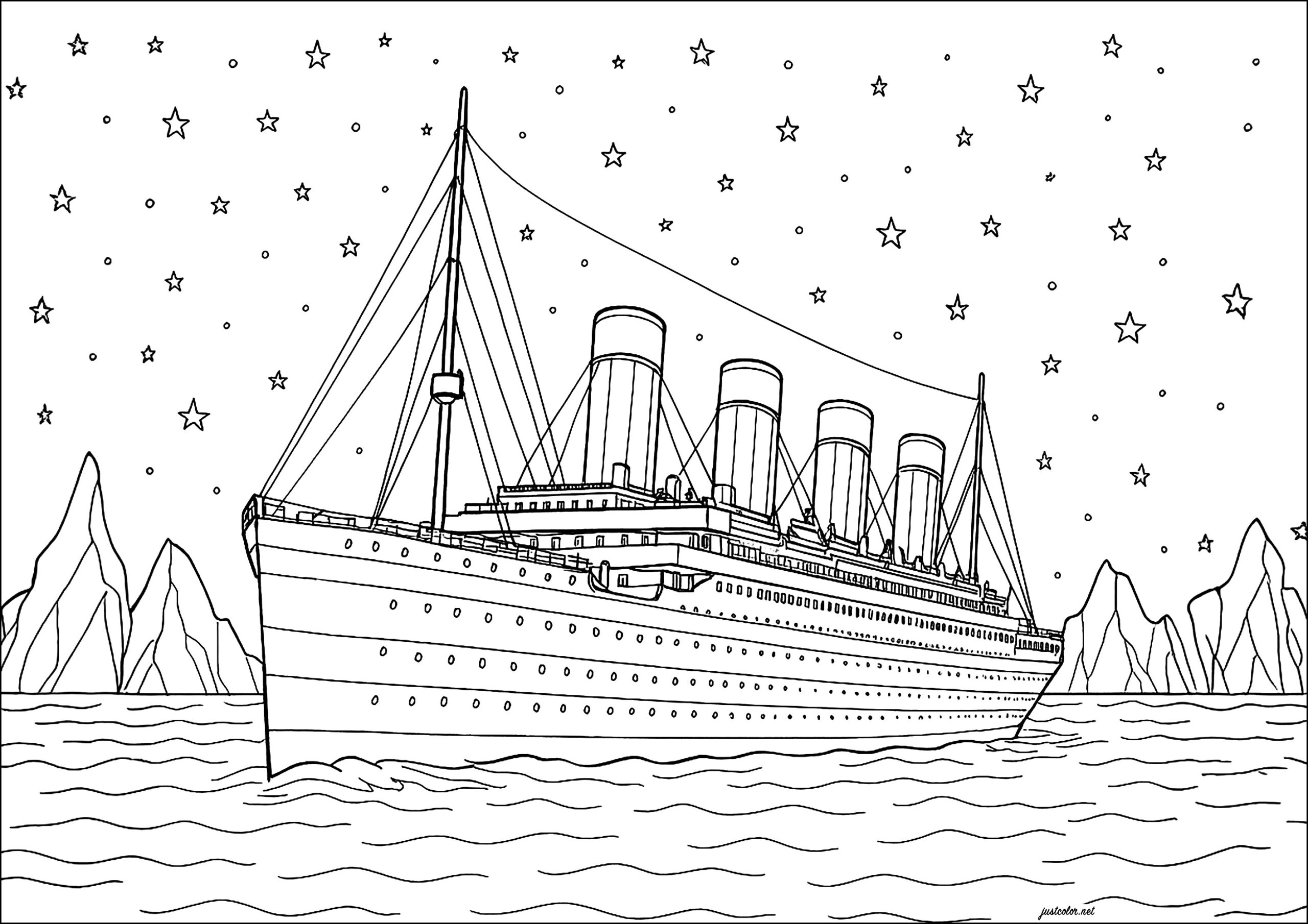 titanic coloring pages