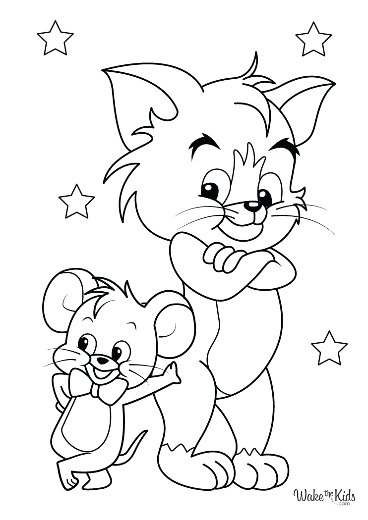 Tom And Jerry Coloring Pages Free Printable PDFs WakeTheKids