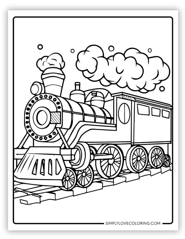train coloring pages