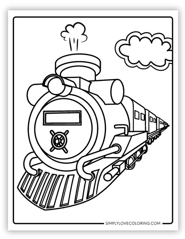 Train Coloring Pages Free PDF Printables Simply Love Coloring