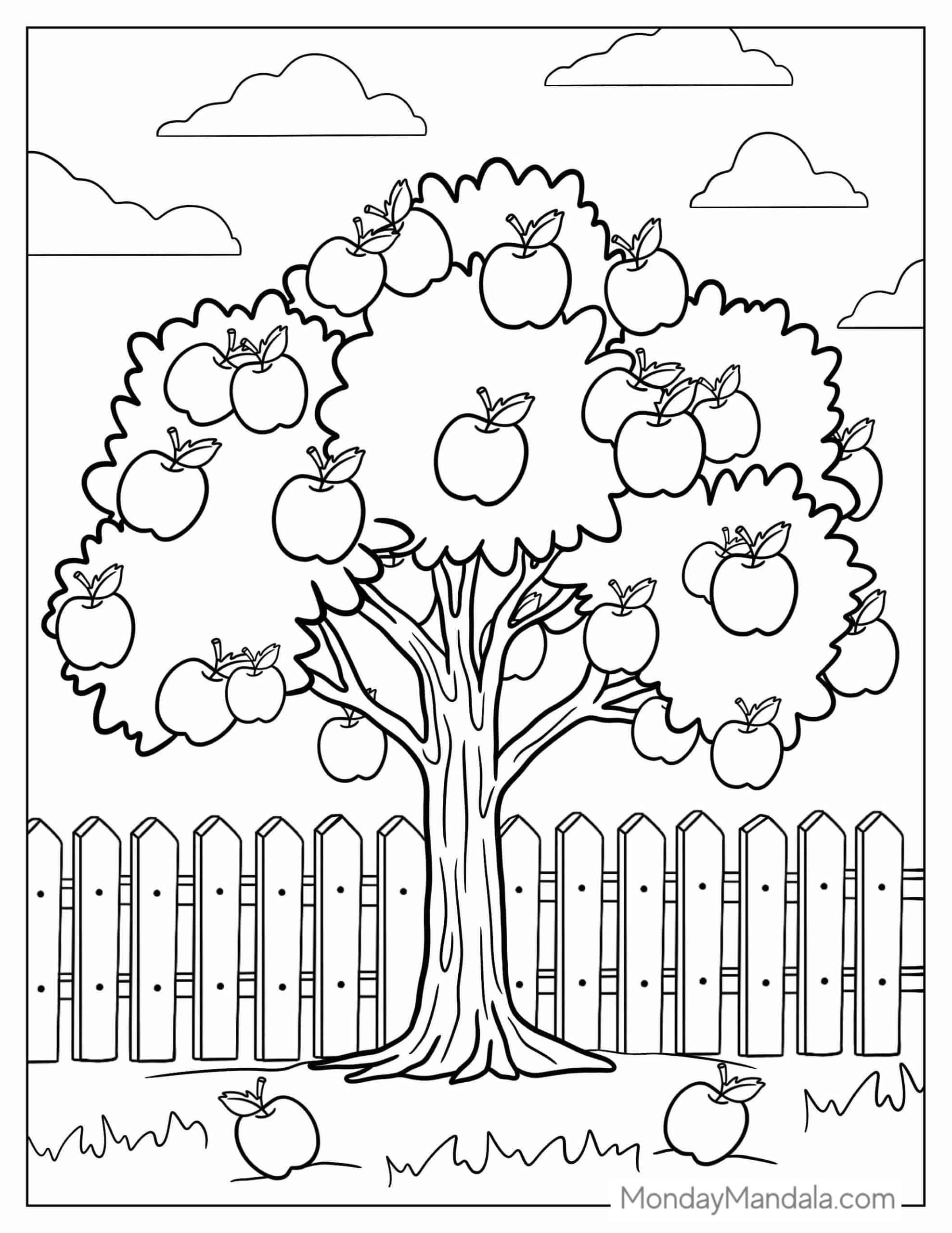 tree coloring page