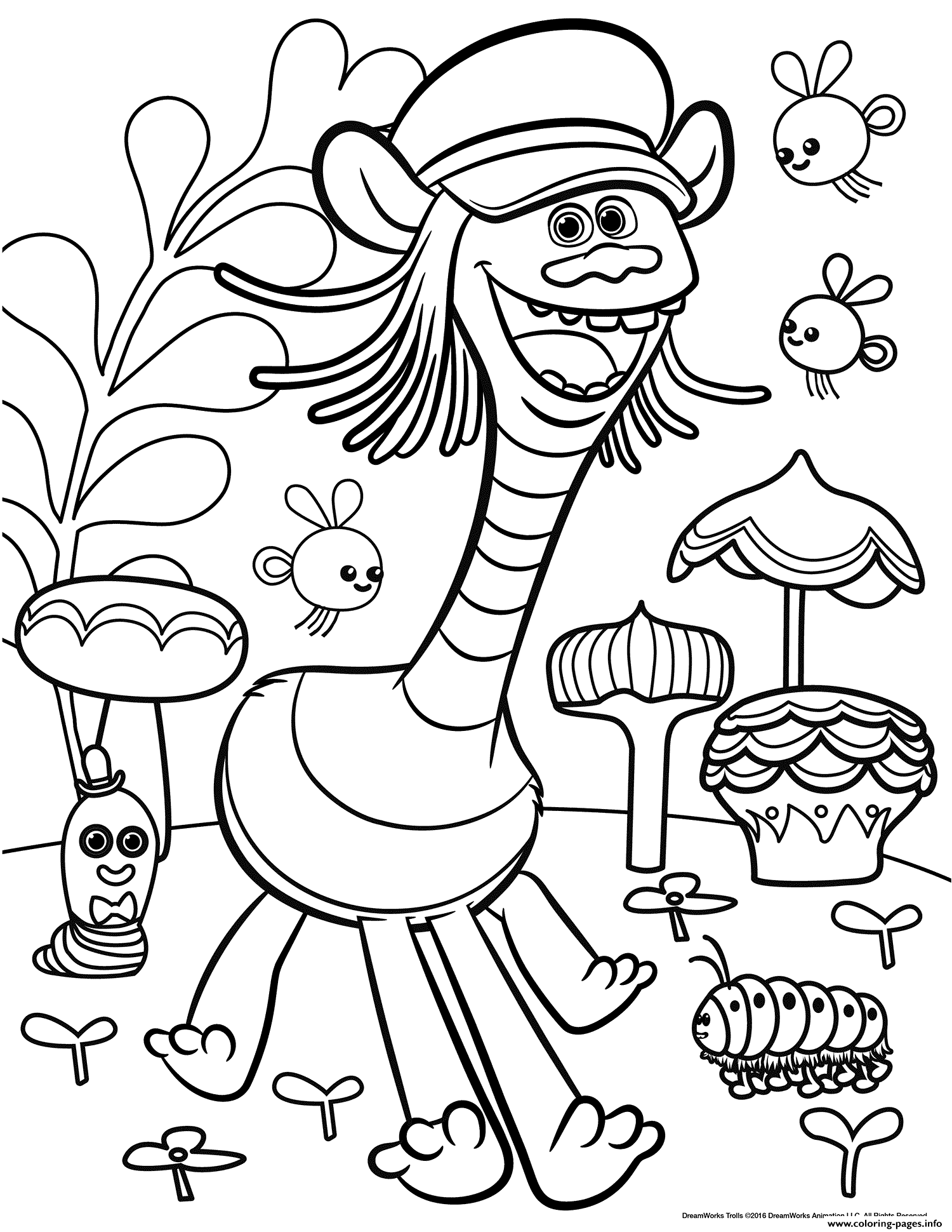 Trolls Movie Color Troll Coloring Pages Printable Trolls Movie Color Troll Coloring Pages Printable