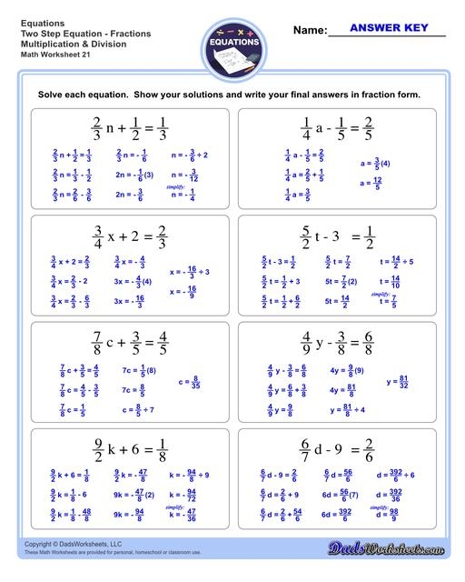 Two Step Equations Worksheets Library Two Step Equations Worksheets Library