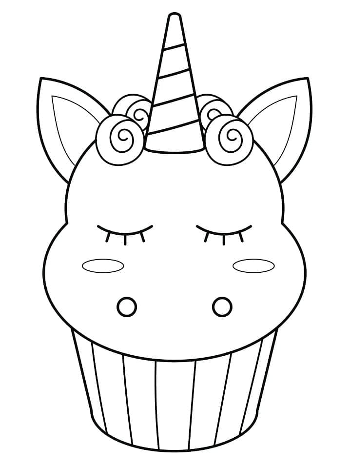 Unicorn Cupcake Coloring Page Download Print Or Color Online For Free