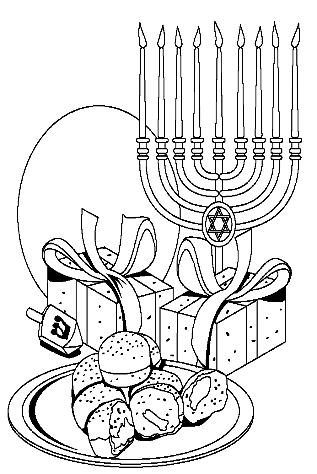 hanukkah coloring pages