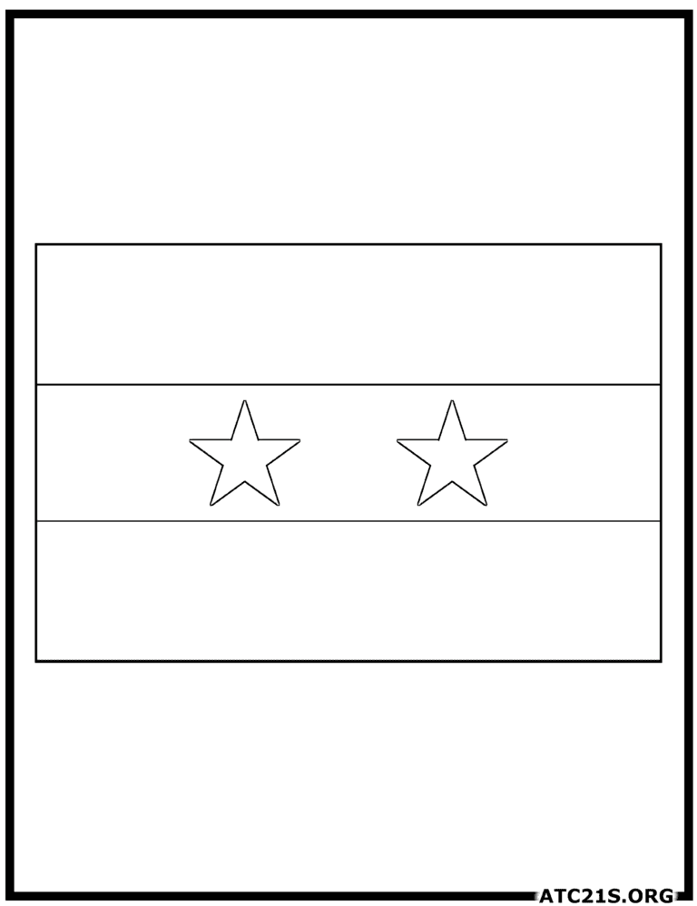 united states flag coloring page