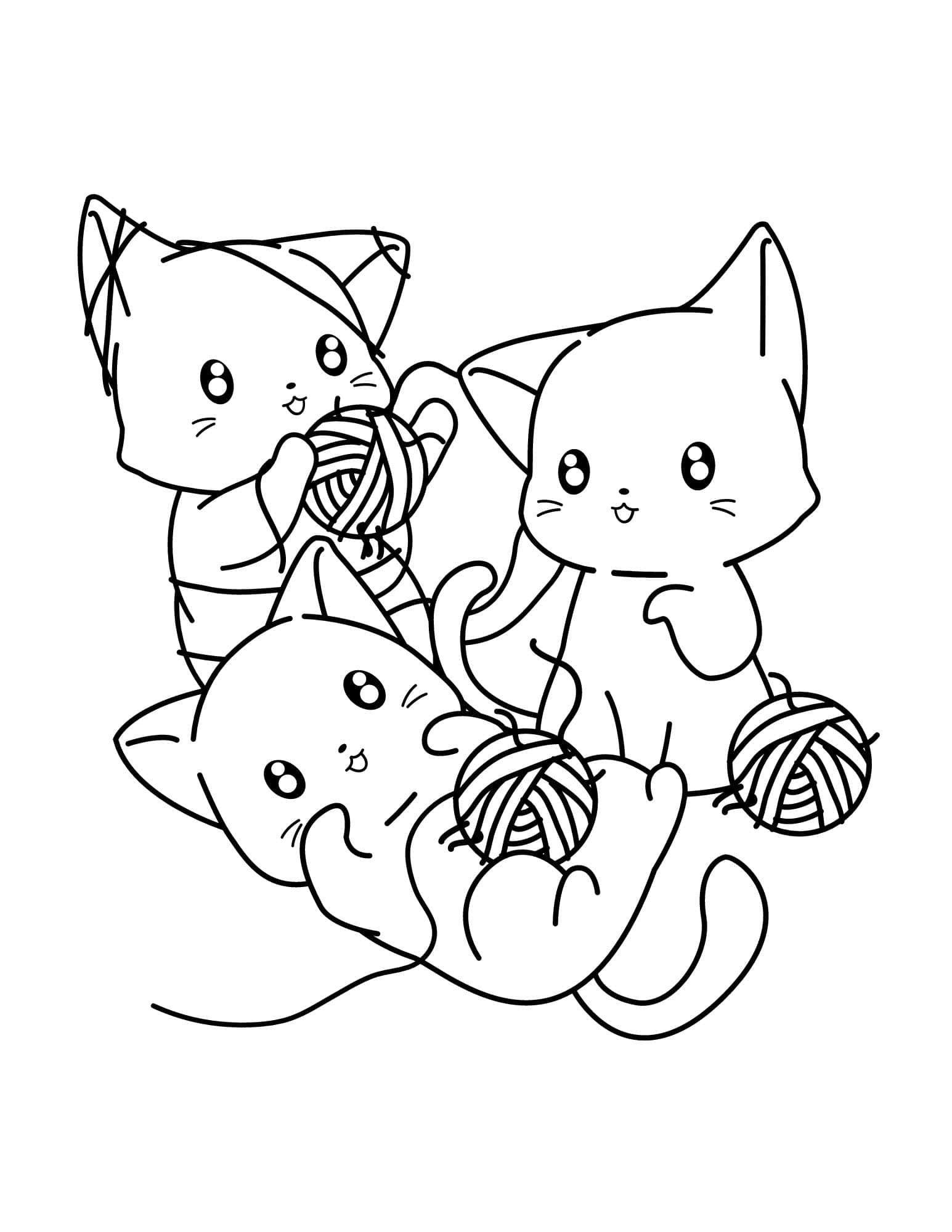 Uwu Cat Coloring Page Coloring Pages