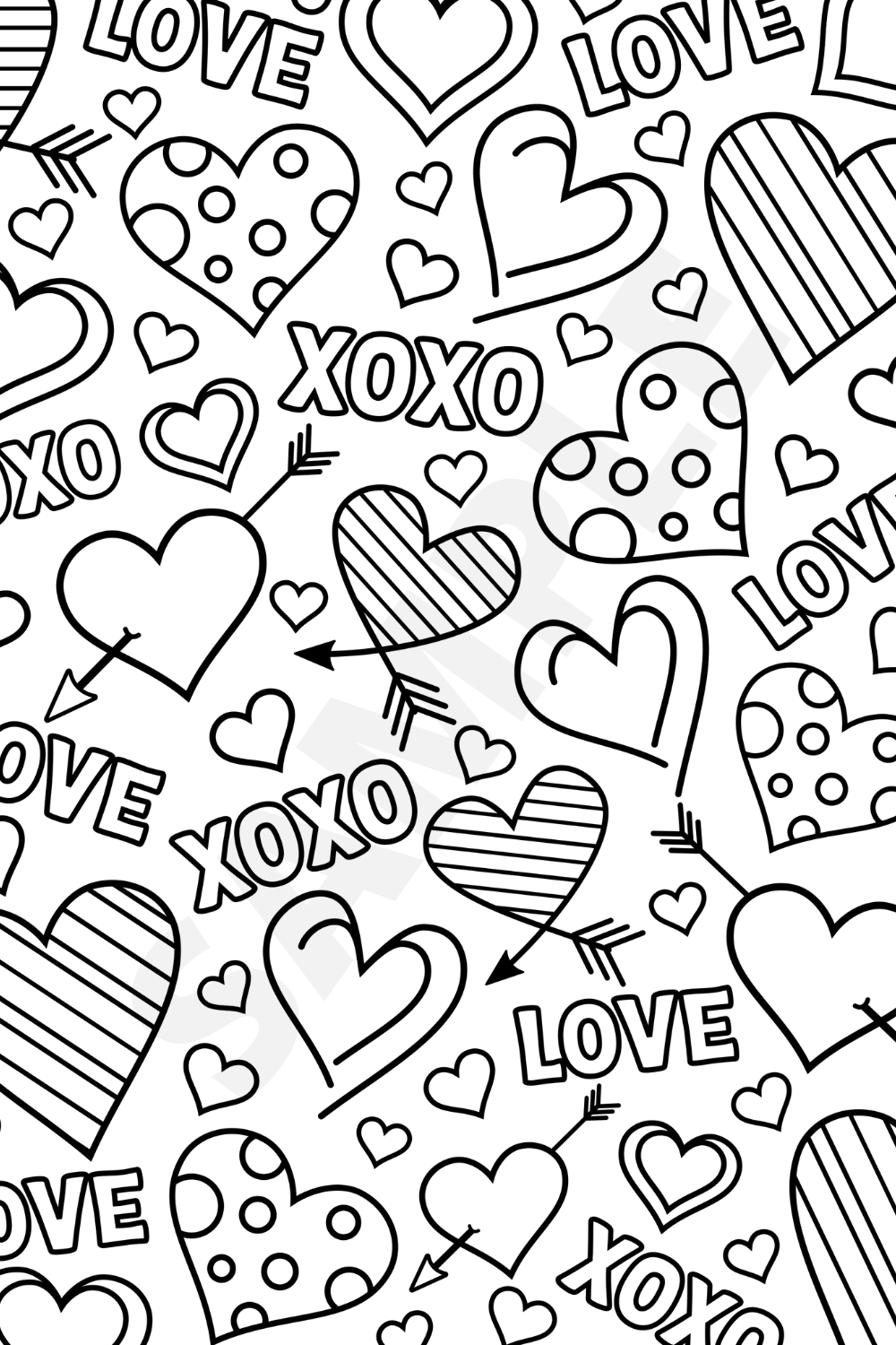 Valentine 39 s Day Heart Coloring Page Fun For Adults Kids PDF