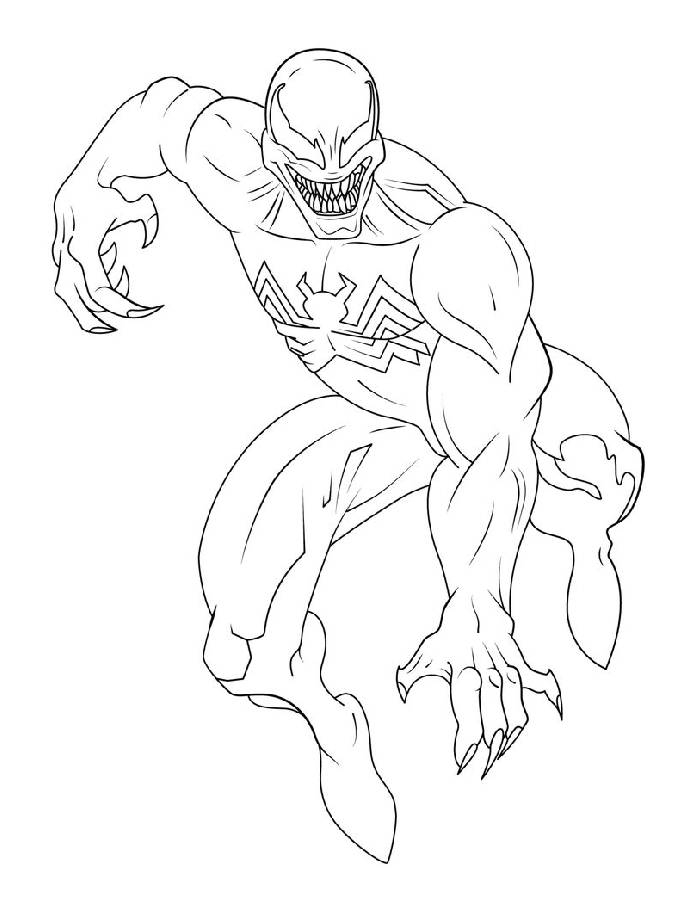Venom Coloring Pages Free Printable PDF 