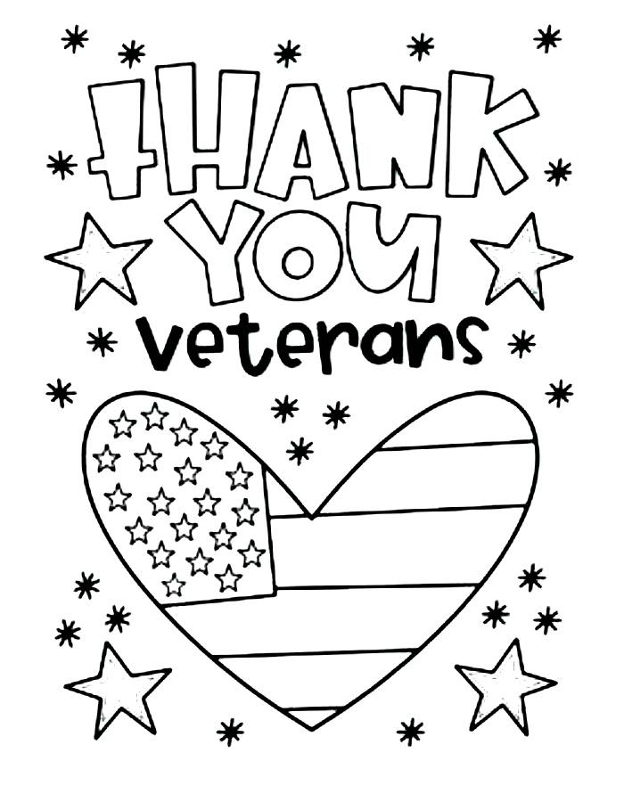 Veterans Day Coloring Pages Free Printable PDF Veterans Day Coloring Pages Free Printable PDF