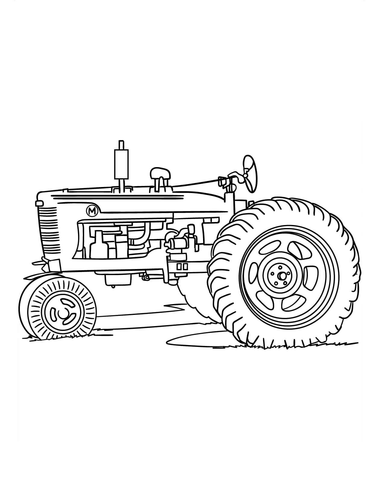 Vintage Tractor Coloring Page Download Print Or Color Online For Free